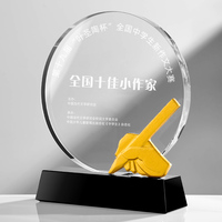 Gravure créative personnalisée main et stylo Crystal Awards Crystal Sublimation Awards Crystal Blanks Trophy Awards