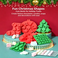 Moule à gâteau en silicone personnalisé pour Noël, bonhomme de neige, homme en pain d'épices, Père Noël, chocolat, gelée, pouding, compatible four