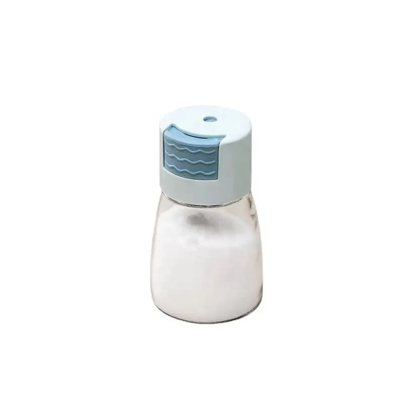 ホット販売透明プレスコントロールガラスソルトボトルペッパーシェーカー台所用品調味料ボトル