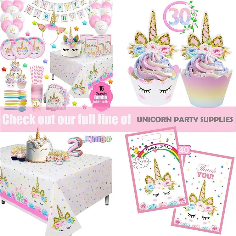 Einweg extra große Einhorn Tischdecke Tischdecke für Einhorn Themen Baby party und Mädchen Geburtstag Dekoration