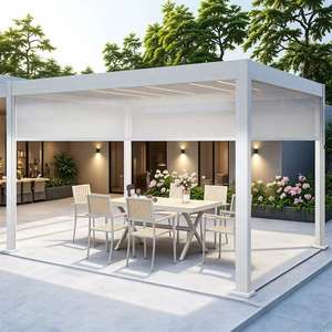 Pergola à lames orientables électriques, imperméable, anti-UV, <span class=keywords><strong>abri</strong></span> solaire pour la cour - Product Image 1