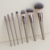 LS Custom Logo Free Samples 8Pcs Private Label Holder Luxury Foundation Cosmetic Makeup Pinceaux Set