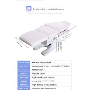 <span class=keywords><strong>Table</strong></span> de massage électrique pour le visage, lit de tatouage, <span class=keywords><strong>table</strong></span> de massage pour injections, fauteuil esthétique réglable, lit de physiothérapie <span class=keywords><strong>portable</strong></span> - Product Image 6