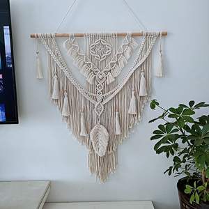 Grande <span class=keywords><strong>tapisserie</strong></span> tissée style nordique, décoration murale faite à la main pour TV, chevet ou canapé - Product Image 1