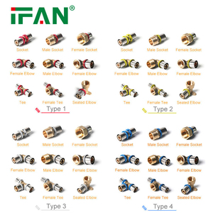 IFAN Raccords PEX toutes tailles, connecteurs multicouches, raccords de plomberie à sertir, raccords de réduction en laiton pour tuyaux - Product Image 2