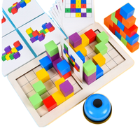 Mainan TK Interaksi Berpikir Pembelajaran Dini, Blok Tiga Dimensi, Puzzle Anak, Permainan Dua Pemain