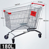 Panier de jouet en métal de siège de chariot de supermarché d'épicerie de centre commercial personnel d'approvisionnement