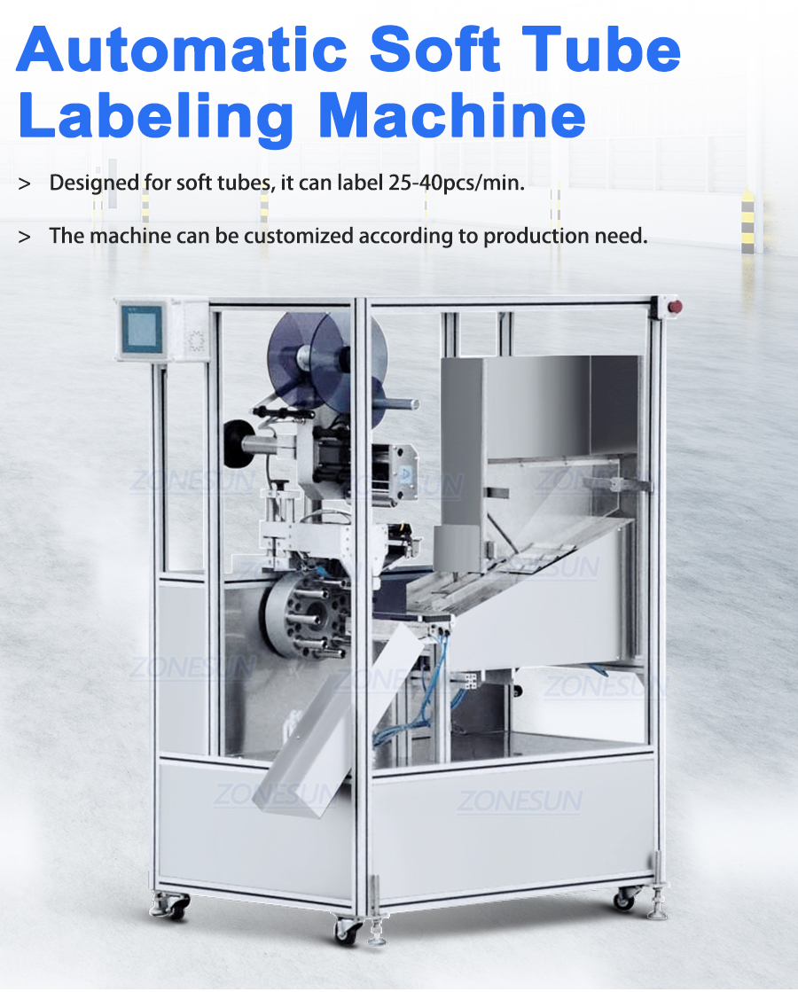 ZONESUN ZS-TB160T Automatic Round Soft Plastic Tube Labeling Machine