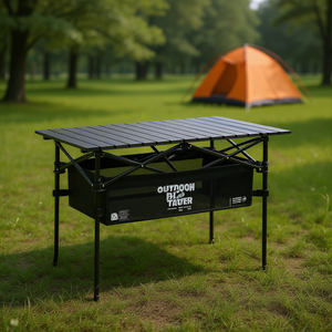 Table d'extérieur pliable en aluminium 24x16 pouces avec sac de rangement pour le camping et la cour - Product Image 2