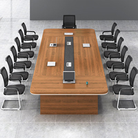 Table de réunion populaire moderne de haute qualité Table de conférence rectangulaire durable de luxe pour salle de réunion d'entreprise
