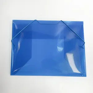 Bürostußpapierhersteller FC A4-Größe elastische Datei Ordner Kunststoff mit elastischem Bandverschluss und 3 Klappen