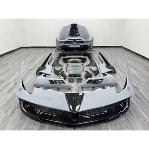 Kit de carrocería Facelift para Ferrari <span class=keywords><strong>488</strong></span>, actualización a Ferrari <span class=keywords><strong>Mansory</strong></span> MSY, parachoques delantero y trasero de fibra de carbono, faldones laterales. - Product Image 2