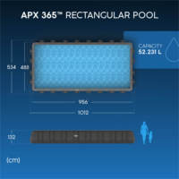 Piscine hors sol rectangulaire Bestway 561KJ 932x488x132cm APX grande capacité avec filtre et pompe à sable pour entraînement familial