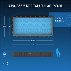 <span class=keywords><strong>Piscine</strong></span> hors sol rectangulaire Bestway 561KJ 932x488x132cm APX grande capacité avec filtre et pompe à sable <span class=keywords><strong>pour</strong></span> entraînement familial - Product Image 4