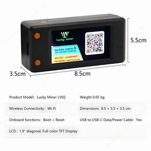Lucky Miner LV02 1TH/S SHA256 Bitcoin Miner 30W Máquina de minería BTC de baja potencia USB - Product Image 6