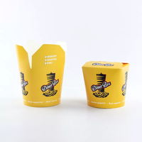Boîte à emporter riz frit pâtes à nouilles PE revêtement tasse jetable boîtes à nouilles en papier Kraft épais