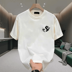 Nouveau T-shirt tricoté surdimensionné pour homme 2025 – Respirant, 100 % coton, broderie au col, haute qualité, décontracté - Product Image 4