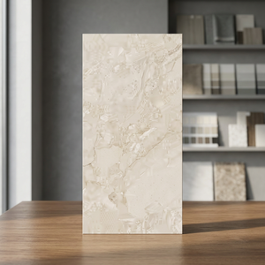 Romano Beige Polished Glazed Porcelain Tiles 600x1200mm Glossy Ceramic Floor Wall Tiles For Living Room - Product Image 1