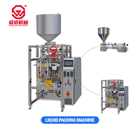 Machine de remplissage de sachets préformés à 4 soudures latérales pour sauces liquides, jus de fruits, ketchup, huile de cuisson, détergent à lessive