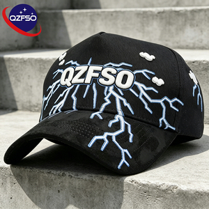 QZFSO Fashionable 3D Embroidered Logo High Quality Custom Embroidery Logo Daily Casual Streetwear 6 Panel Women's Men's Baseball - Product Image 1