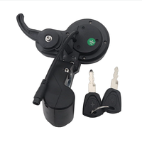 ZQ-100 LCD affichage accélérateur compteur 6PIN interrupteur avec clé de verrouillage de porte électrique pour Scooter électrique tableau de bord accessoires noir