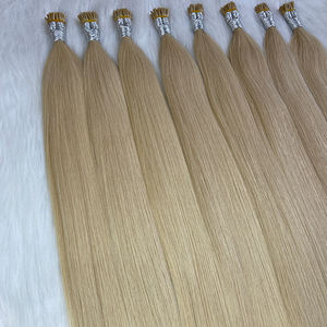 Fabrika çift çekilmiş I ucu saç uzatma Remy Keratin saç I İpucu insan saçı postiş - Product Image 5