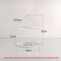 Lampe suspendue carrée E27 en résine, faite à la main, avec cadre en fer tressé, pour décoration DIY