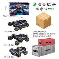 Voiture RC tout-terrain 4x4 télécommandée 2,4 GHz pour enfants, modèle 'Light Spray', en alliage, avec fonctions de cascade et de drift