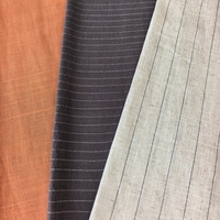 Tissu mélangé viscose et lin de haute qualité 180 GSM, tissé, teint en fil, à rayures, pour chemises, robes et pantalons d'été