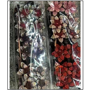 Bling Luxury Phụ Nữ Tóc Đồ Trang Sức Đôi Hoa Tóc Claw Clips Long Lanh Pha Lê Ladies Back Head Tóc Kẹp Hàm Clip - Product Image 5