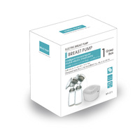 Extractor de Leche Eléctrico Inalámbrico Manos Libres, 9 Niveles de Flujo Ajustable, 2 Siliconas Libres de BPA, Capacidad de 150 ml, Doble, Portátil, USB