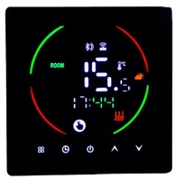 Termostato Inteligente con Pantalla Táctil y Wi-Fi para Calefacción por Suelo Radiante, Diseño Plegable, Sistemas de Caldera Hidrónica, Operación Android, 90V-240V, Color Negro
