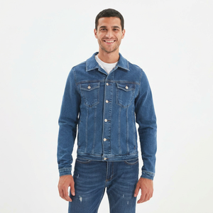 Jean <b>Jacket</b> <b>Men</b> 2026 Spring New Style Cotton Fashion Blue <b>Men's</b> Casual <b>Denim</b> <b>Jacket</b> Slim High Street <b>Jacket</b> for Man - Product Image 1