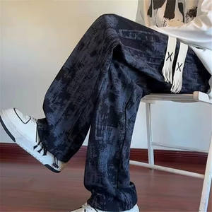 American Tye DyeNouveau Style Automne Hiver Pour Hommes De Sport Amples Et <span class=keywords><strong>Tendance</strong></span> Pantalon Décontracté Noir - Product Image 2