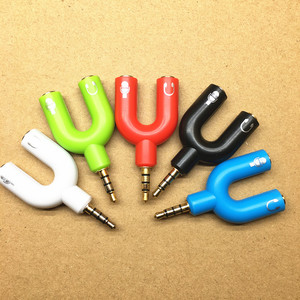 Adaptador de Audio de 3.5mm, Cable Divisor de Micrófono, Color Único, Conexión de Dos Auriculares, Divisor en Forma de U para Teléfono Móvil <span class=keywords><strong>y</strong></span> Computadora - Product Image 3