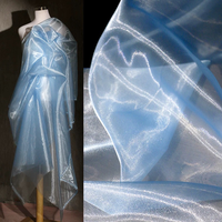 Organza liquide brillant 100% polyester de haute qualité, prix de gros abordable, plusieurs couleurs, tissu organza pour robe