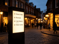 Système de signalétique directionnelle pour hôpitaux, centres commerciaux et espaces extérieurs – Panneau LED couleur personnalisé