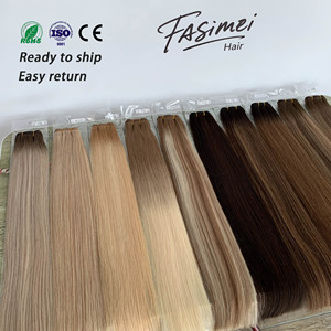 Cheveux de trame populaires de machine d'expédition directe de prolongements personnalisables européens de cheveux vierges disponibles <span class=keywords><strong>dans</strong></span> diverses couleurs et longueurs - Product Image 1