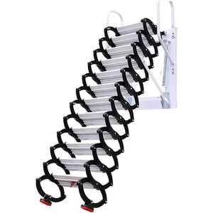 Escalera Retráctil Manual Moderna de Aluminio Industrial Blanca para Interiores y Exteriores, para Edificios de Oficinas, Supermercados/Almacenes - Product Image 1