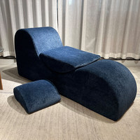 Canapé de salon moderne en forme de S compressé, fauteuil de yoga et de détente