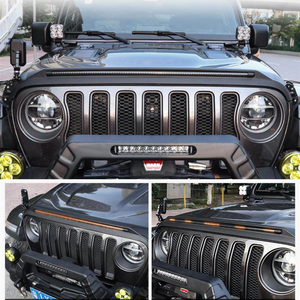 Nuevas Luces LED Secuenciales Ámbar para Señal de Giro, 4x4, para Jeep Wrangler JK JL JT 2007-2026, Protector de Capó Delantero - Product Image 4