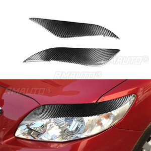 ฝาครอบไฟหน้ารถยนต์คาร์บอนไฟเบอร์แท้ 1 คู่ สำหรับ Toyota Corolla ปี 2008 2009 2010 2011 อุปกรณ์ตกแต่งรถยนต์ - Product Image 1