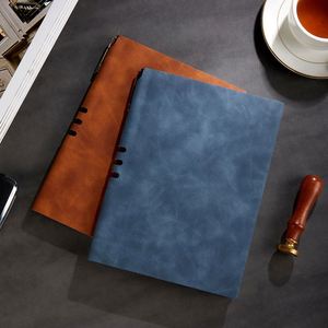 Business A5B5 High Quality Leather Cover Printed <b>Notepad</b> Student Diary Company Corporate Notebook Set - Product Image 4