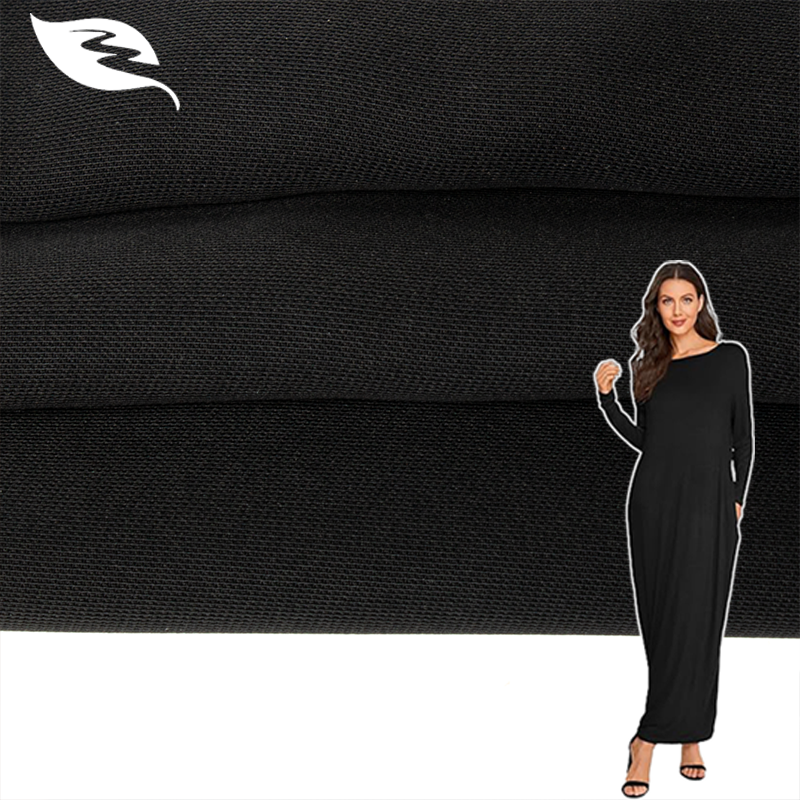 UV Protection & Anti-Static 185GSM Soft Fabric Moisture Management Breathable Formal Black Functional Textile for Outdoor Wear