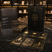 Fabrication de jeux de tarot personnalisés professionnels, conception d'impression sur mesure, usine OEM, cartes de tarot en couleur avec guide