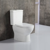 Australie filigrane dos au mur deux pièces blanc ovale mince réservoir cuvette de toilette à dégagement rapide siège de toilette deux pièces toilette