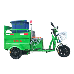 Triciclo Eléctrico de Saneamiento de 580W, Recolector de Residuos de 240L con un Solo Contenedor y Controlador de 12 Tubos - Product Image 2
