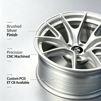 JJS Brushed Silver Forged <strong>Alloy</strong> Rims Custom PCD ET Offset & Center Bore Monoblock <strong>Wheels</strong> for Global Passenger Cars,SUV