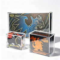 Boîte de rangement pour cartes à collectionner en acrylique résistante aux UV, boîte de protection PTCG avec couvercle magnétique N52