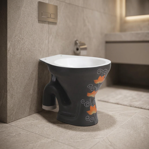 WC suspendu sans réservoir en céramique chinoise, blanc, à siphon en S, sans bride, homologué CUPC, pour hôtel - Product Image 5